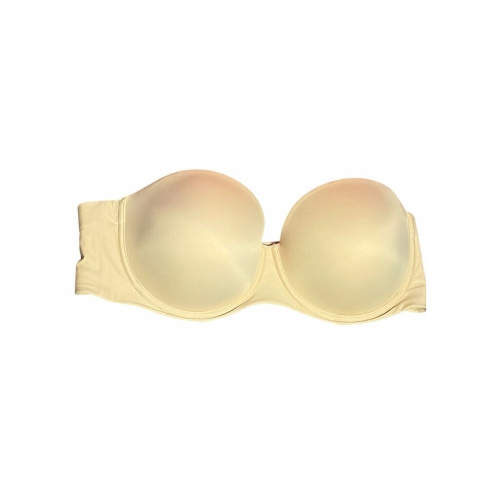 Auden Cream Strapless Push Up Bandeau Bra 40D Smooth Wireless Look